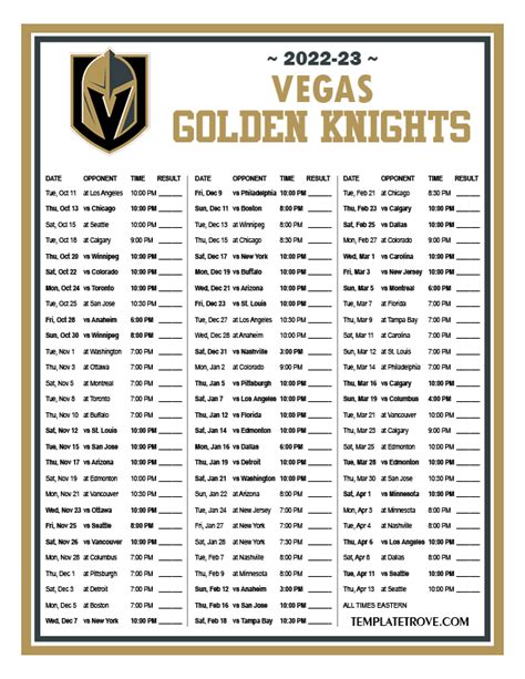 lv golden knights lineup